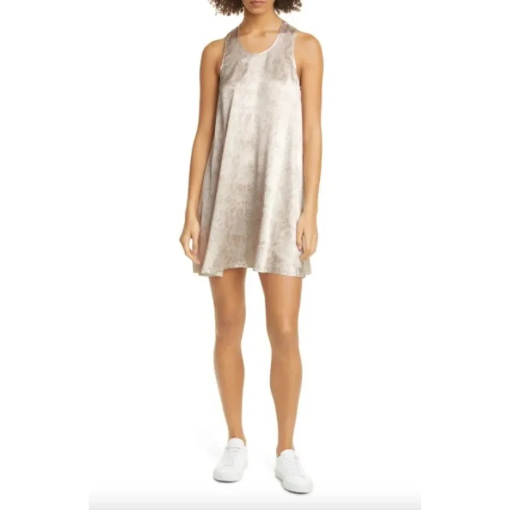 ATM Anthony Thomas Melillo Snake Print Silk Minidress Medium - Picture 1 of 9